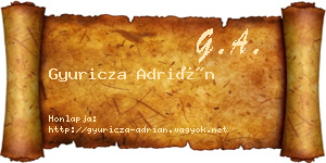 Gyuricza Adrián névjegykártya